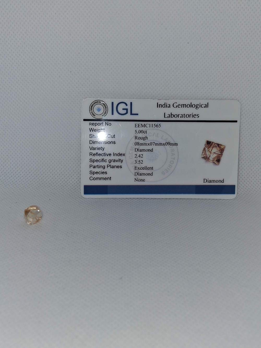 Certified Diamond - Champagne Color Loose Diamond